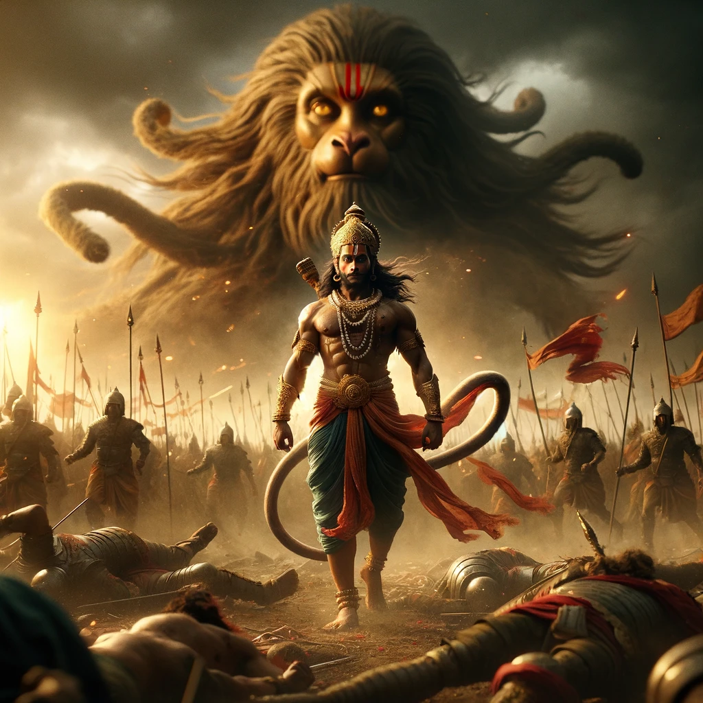 Hanuman Kills Ravana’s Son, Aksha